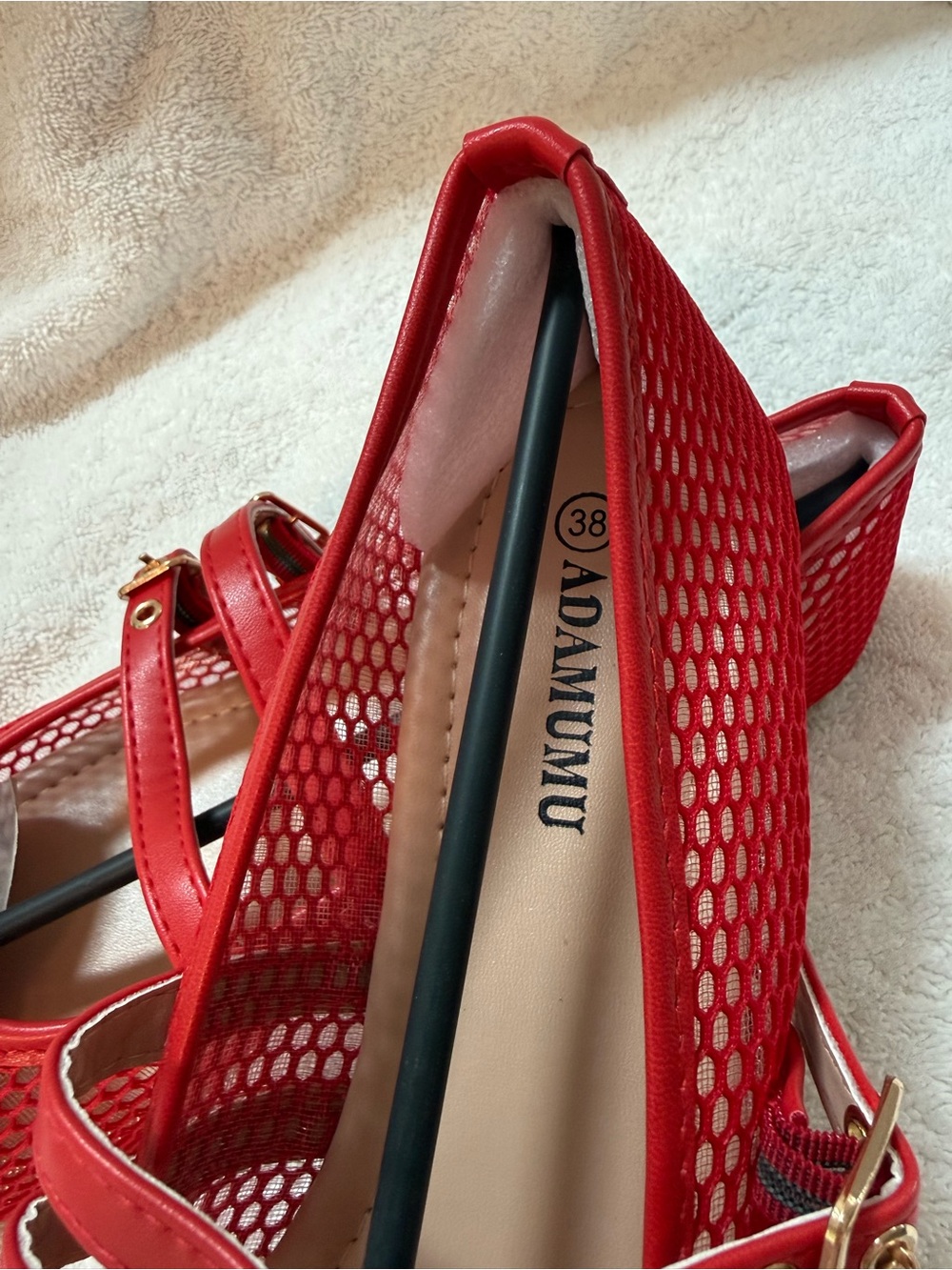 Red Double-Strap Mary Jane Flats bundle shoes for deeper discounts :) - Picture 3 of 7